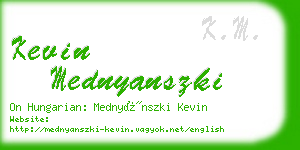 kevin mednyanszki business card